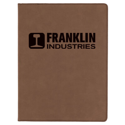 Franklin Industries - Brown Laserable Leatherette Portfolio with Notepad Thumbnail